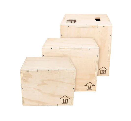 Fitness 3-In-1 Plyo Jump Box - Small, Standard, or XL - Launch Box Exercises for All Skill Levels